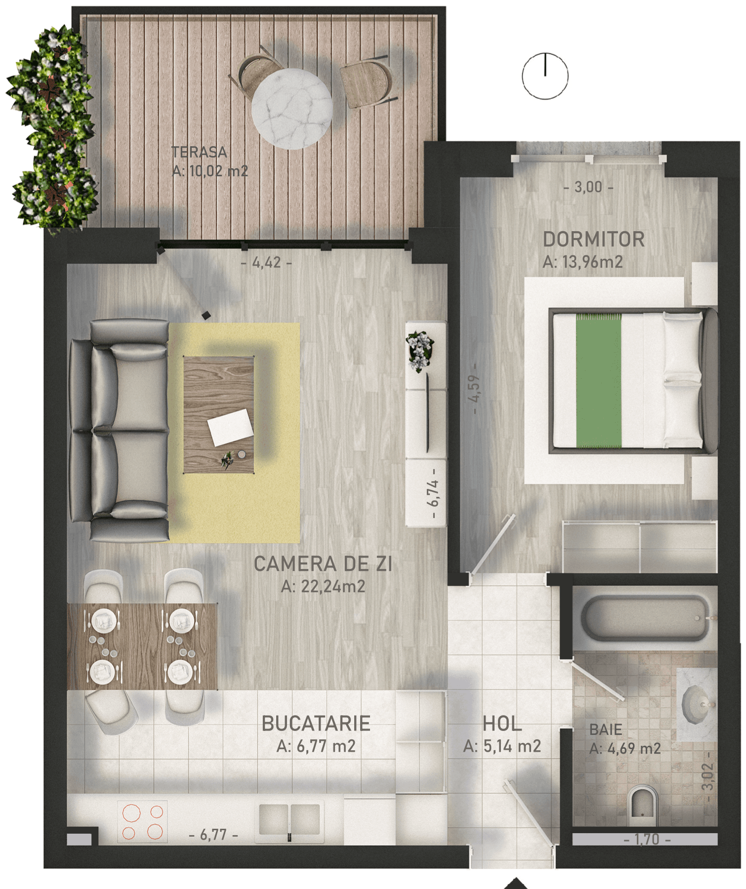 Apartament cu 2 camere Cluj Napoca