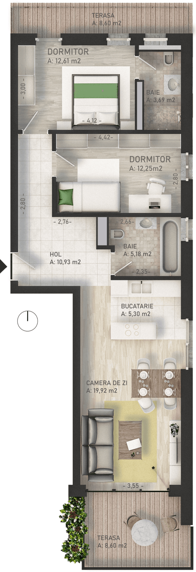 Apartament cu 3 camere Cluj Napoca