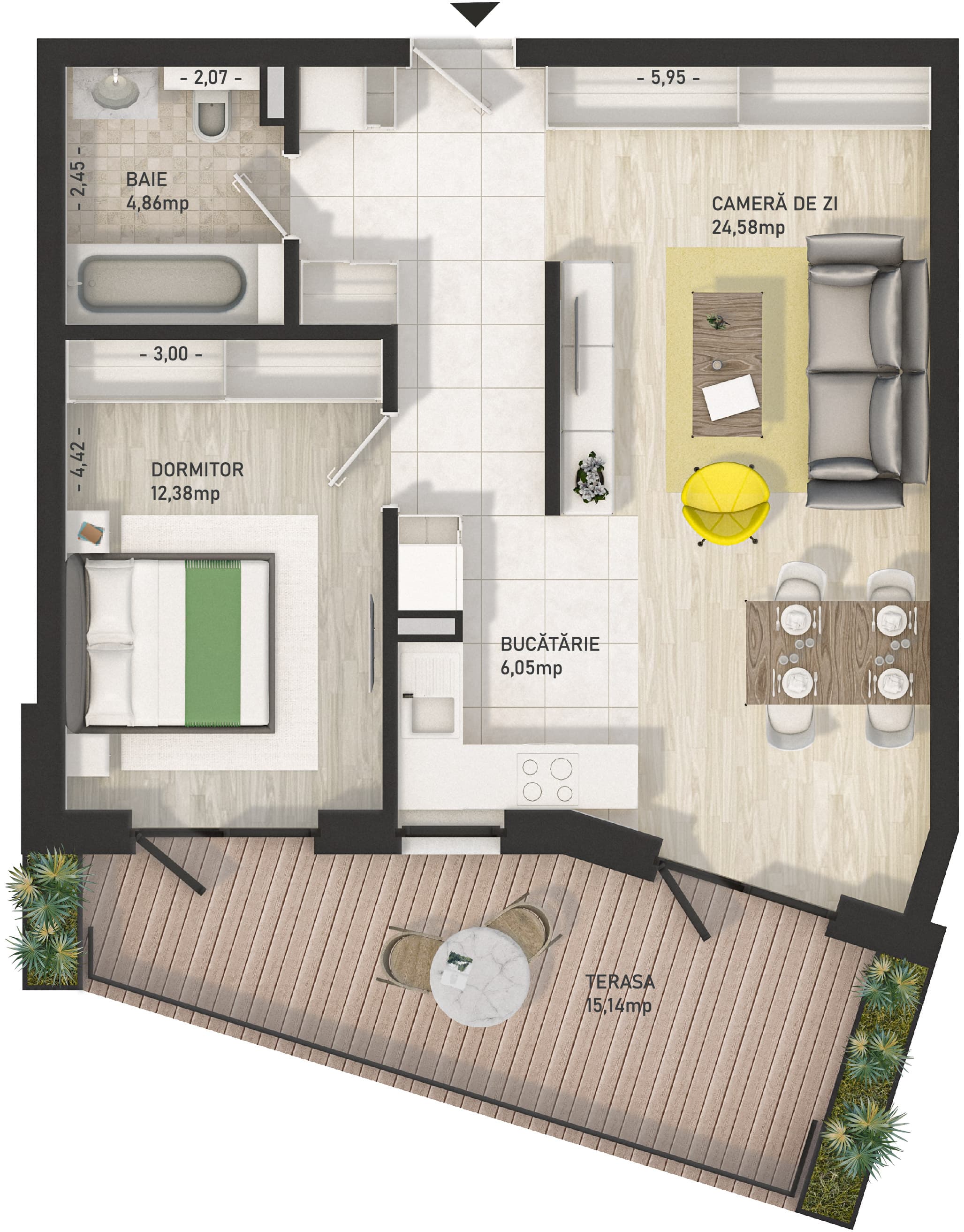 Apartament cu 2 camere Cluj Napoca