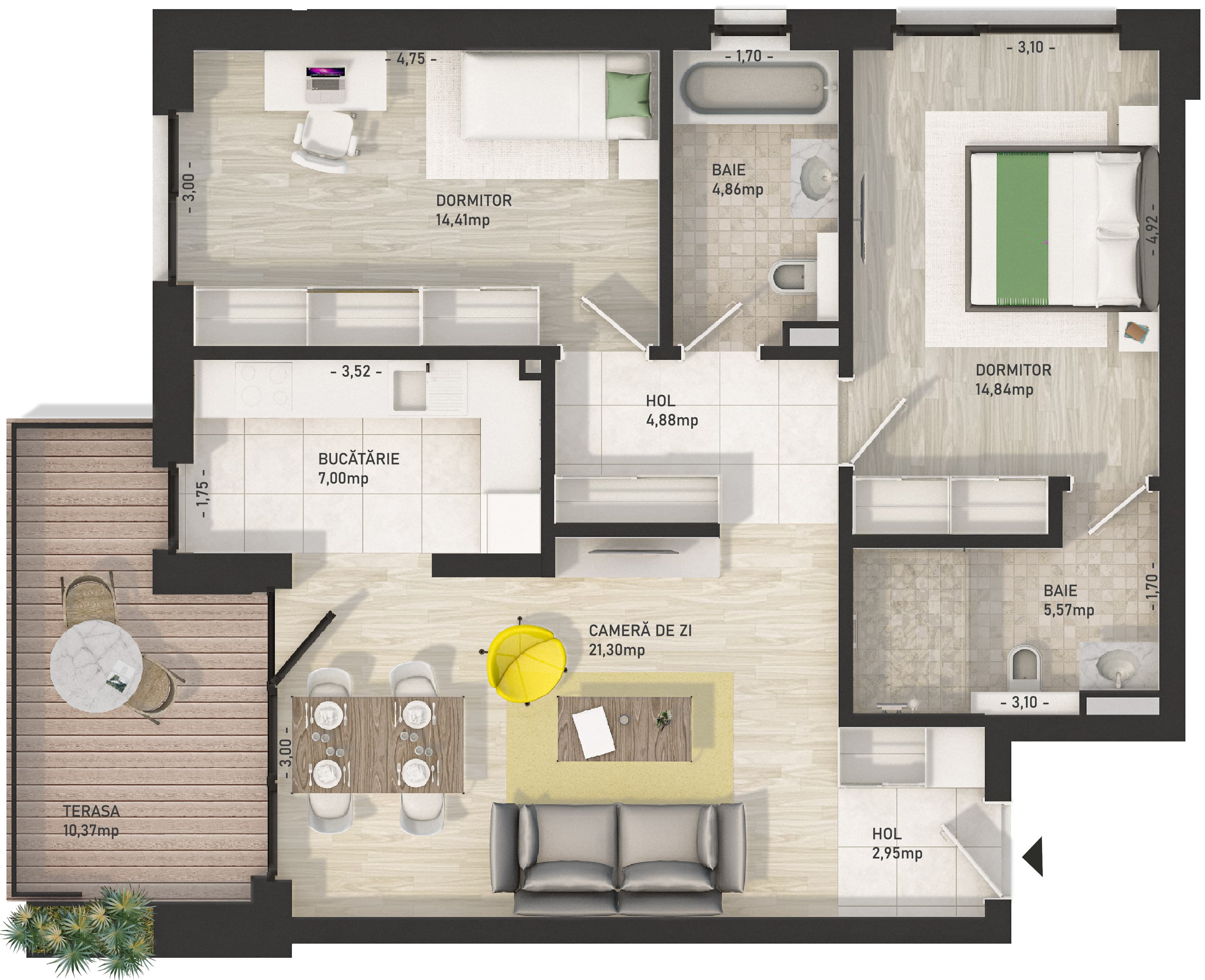 Apartament cu 3 camere Cluj Napoca