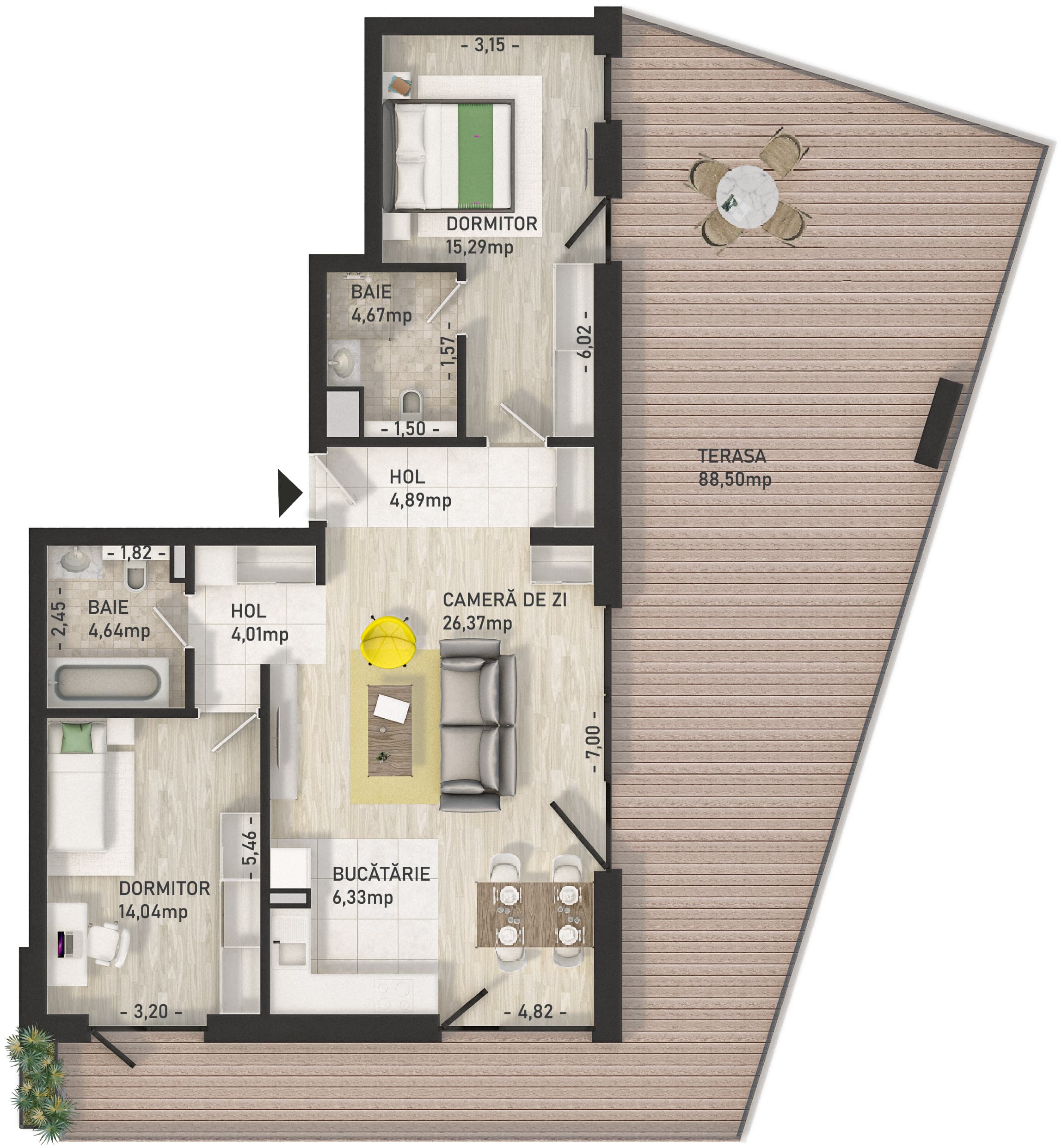 Apartament cu 3 camere Cluj Napoca