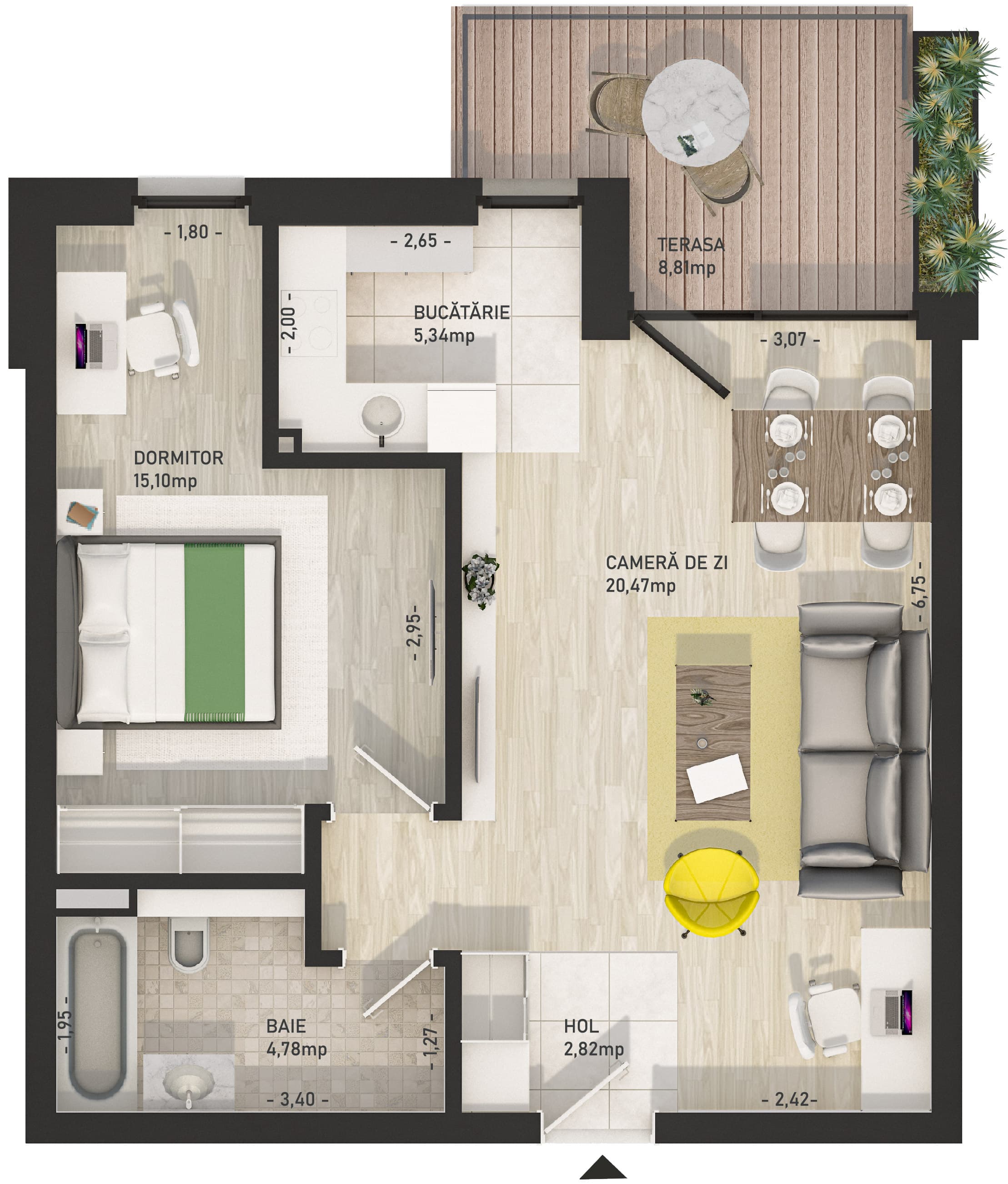 Apartament cu 2 camere Cluj Napoca
