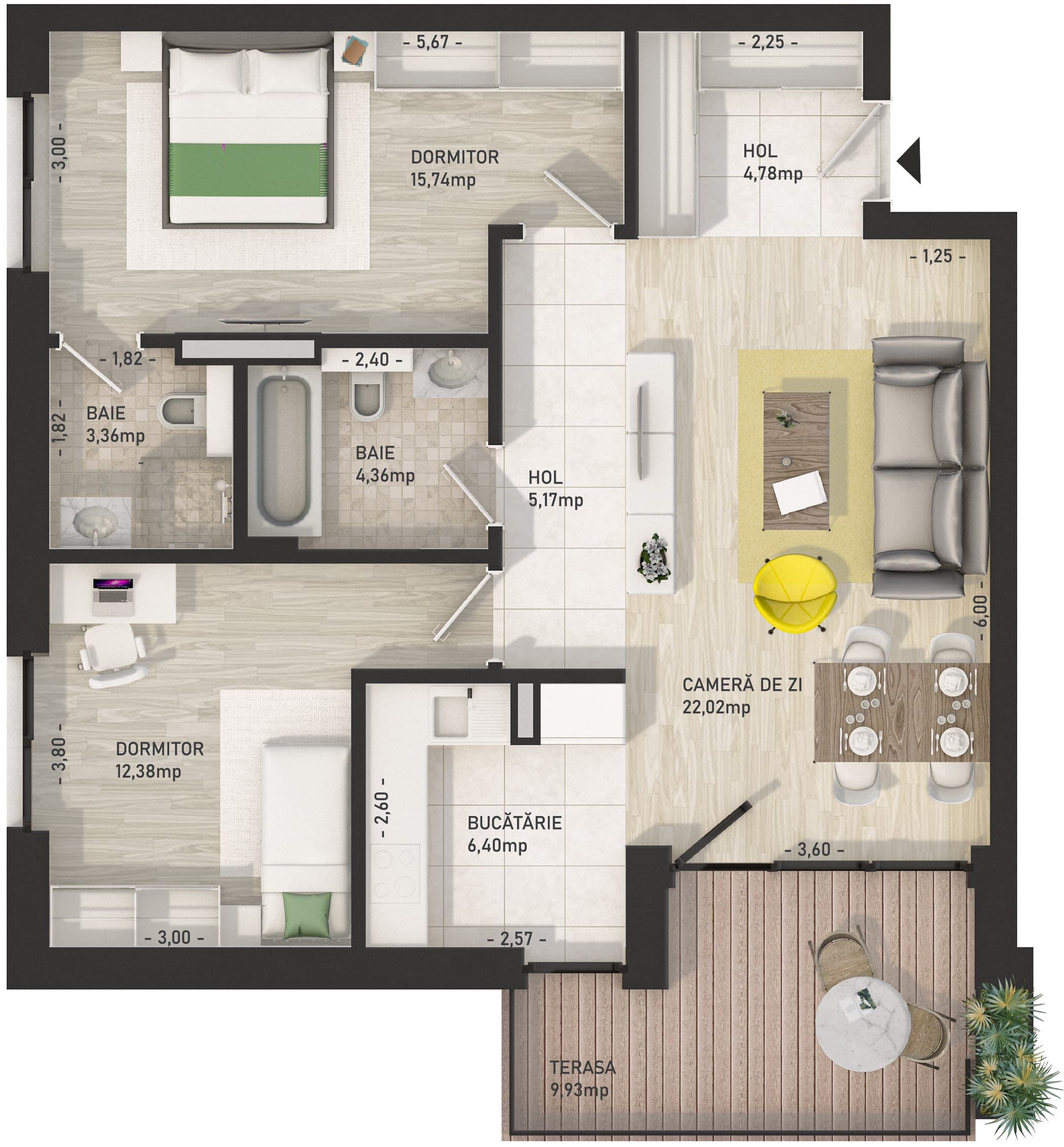 Apartament cu 3 camere Cluj Napoca