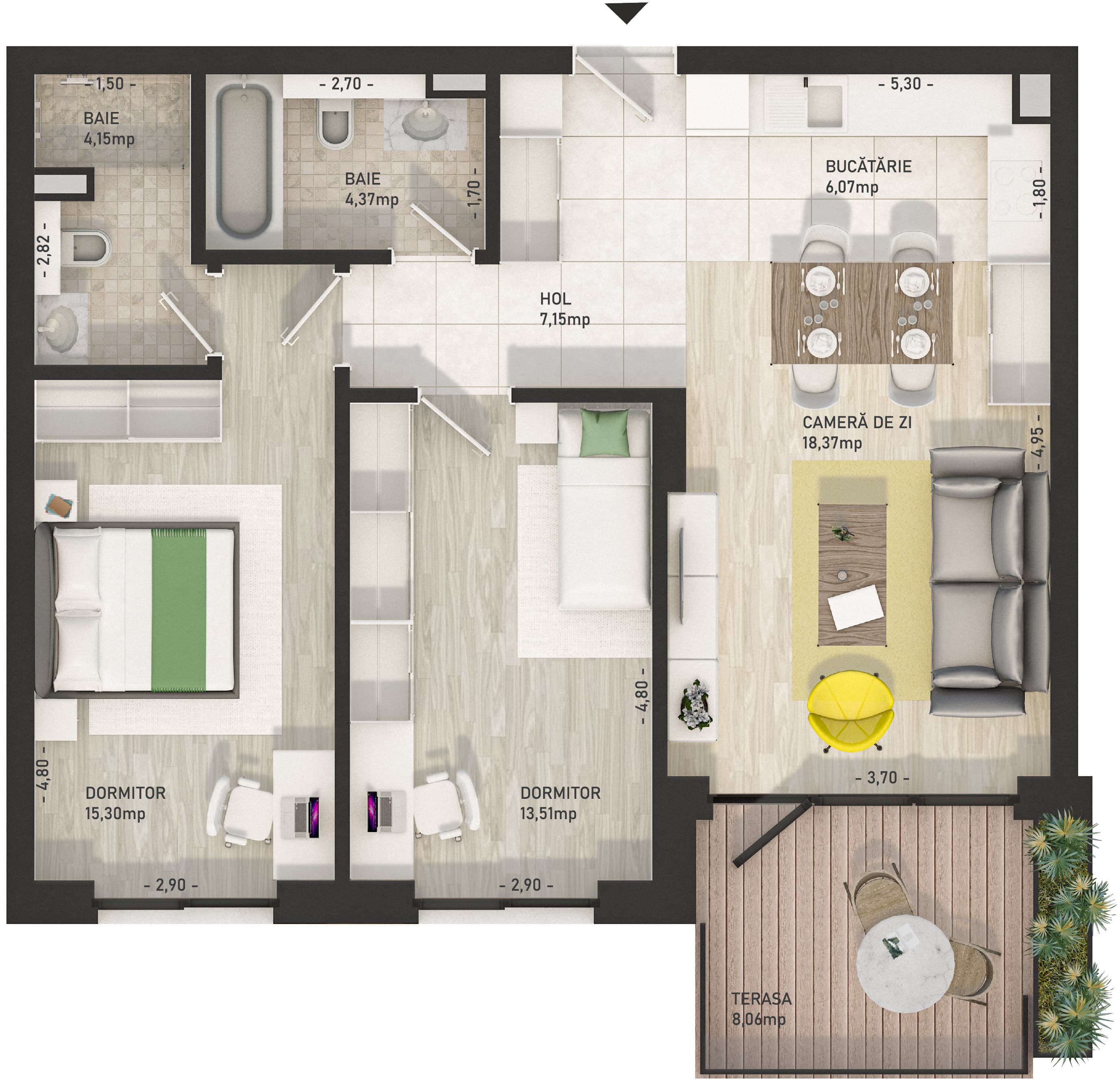 Apartament cu 3 camere Cluj Napoca