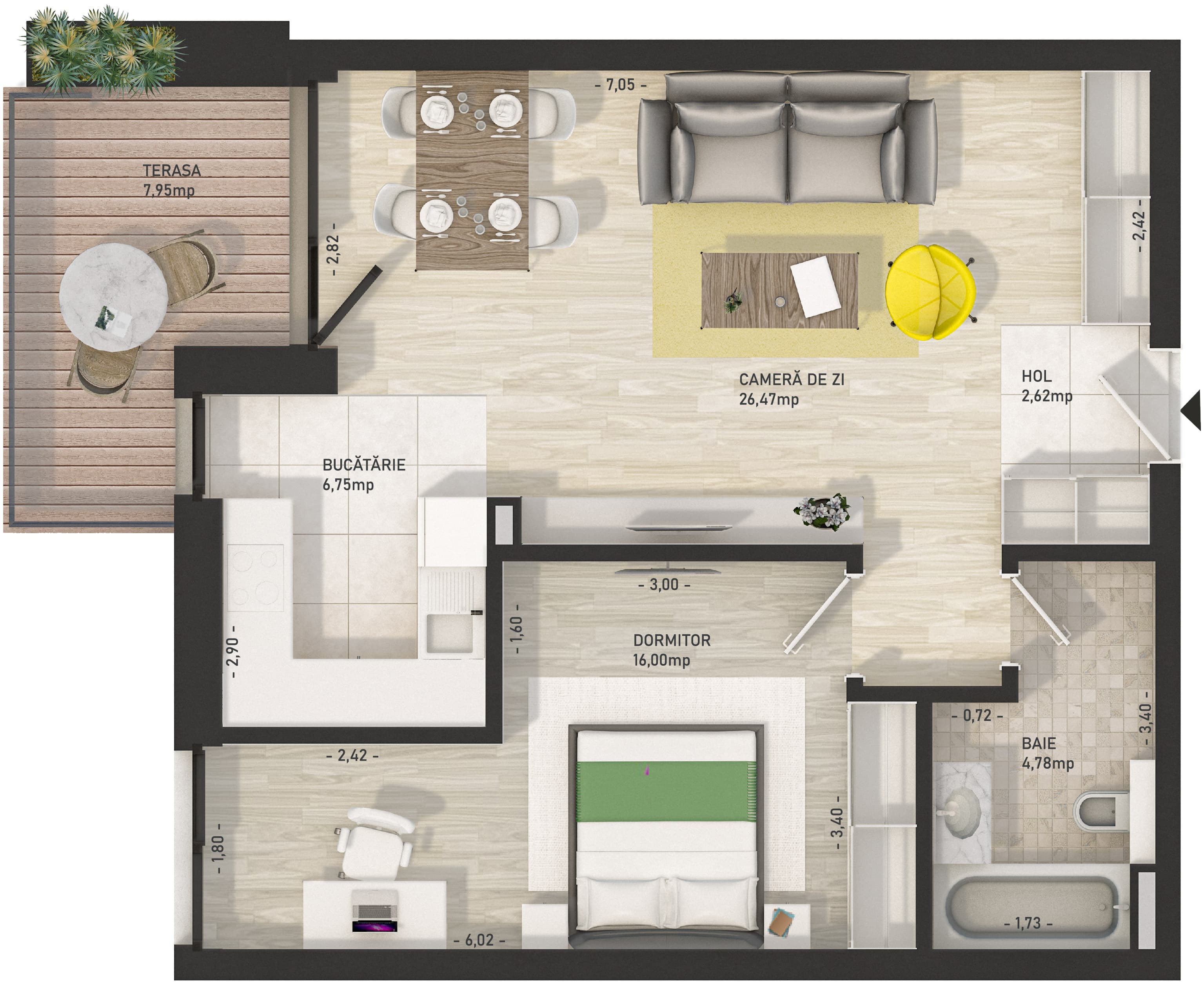 Apartament cu 2 camere Cluj Napoca