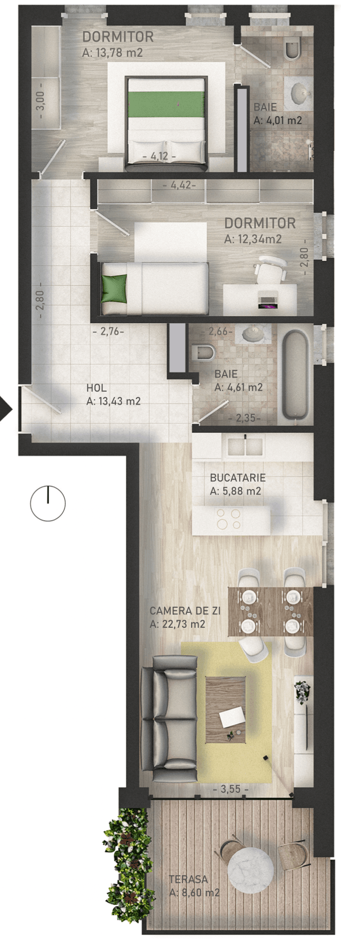 Apartament cu 3 camere Cluj Napoca