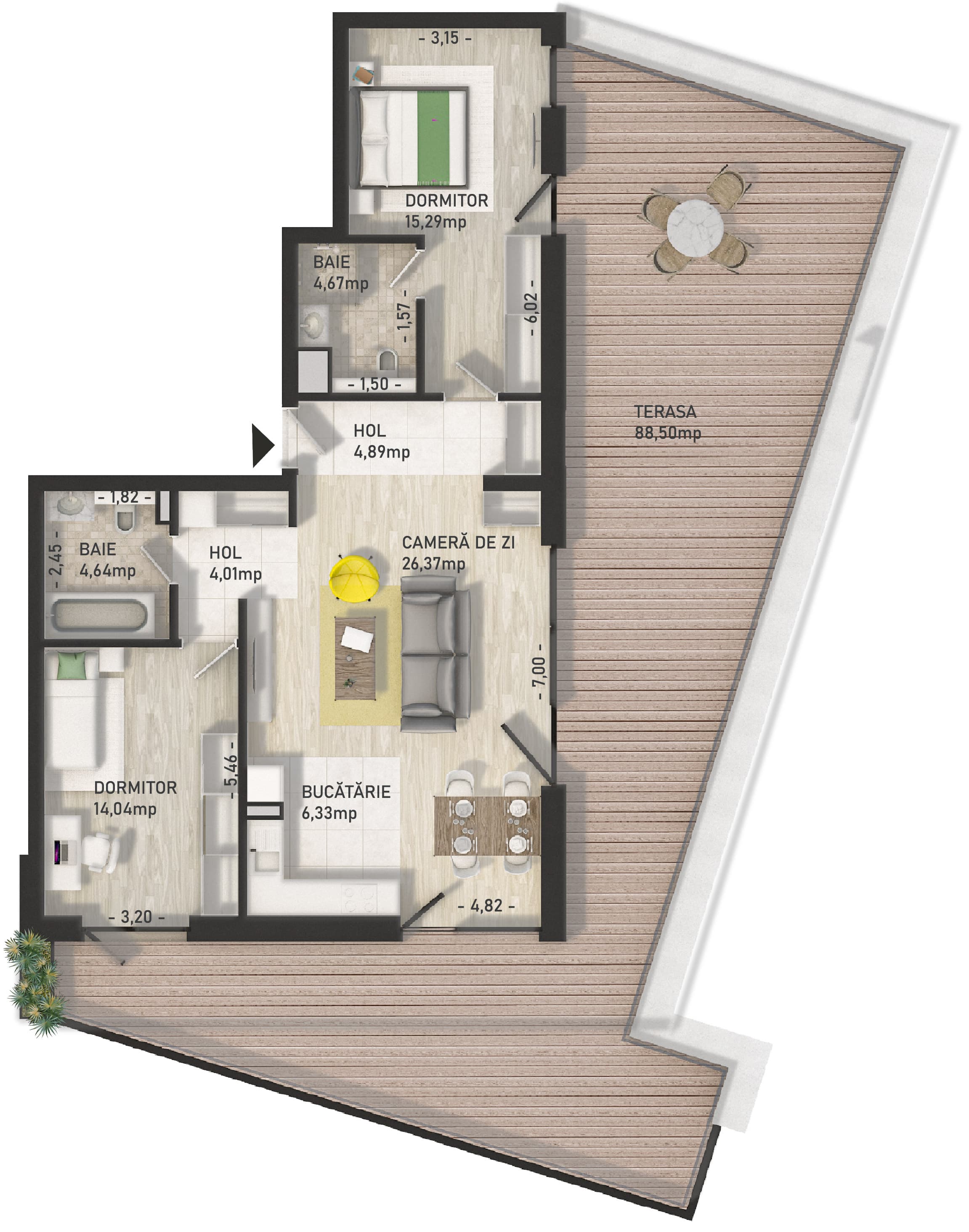 Apartament cu 3 camere Cluj Napoca