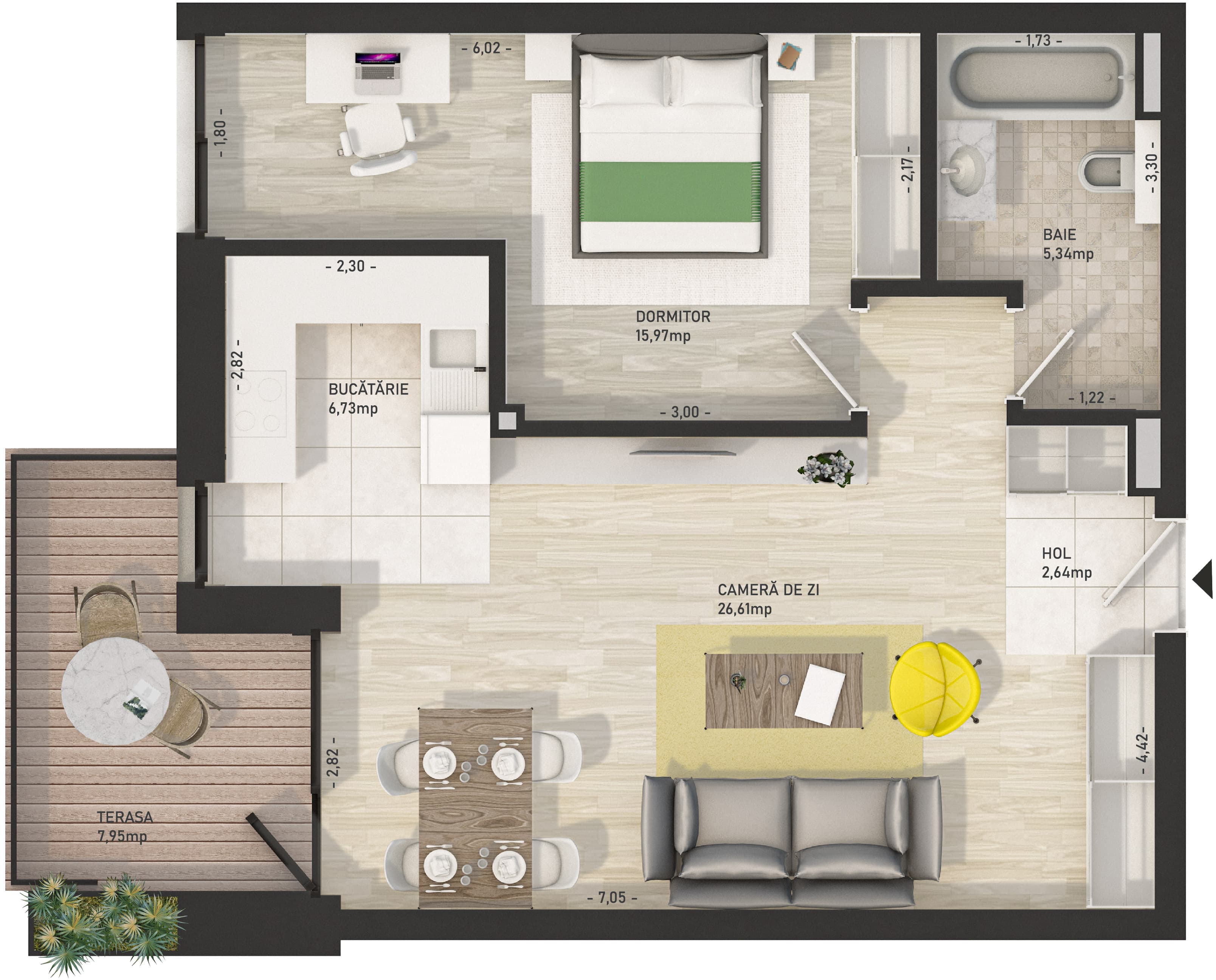 Apartament cu 2 camere Cluj Napoca