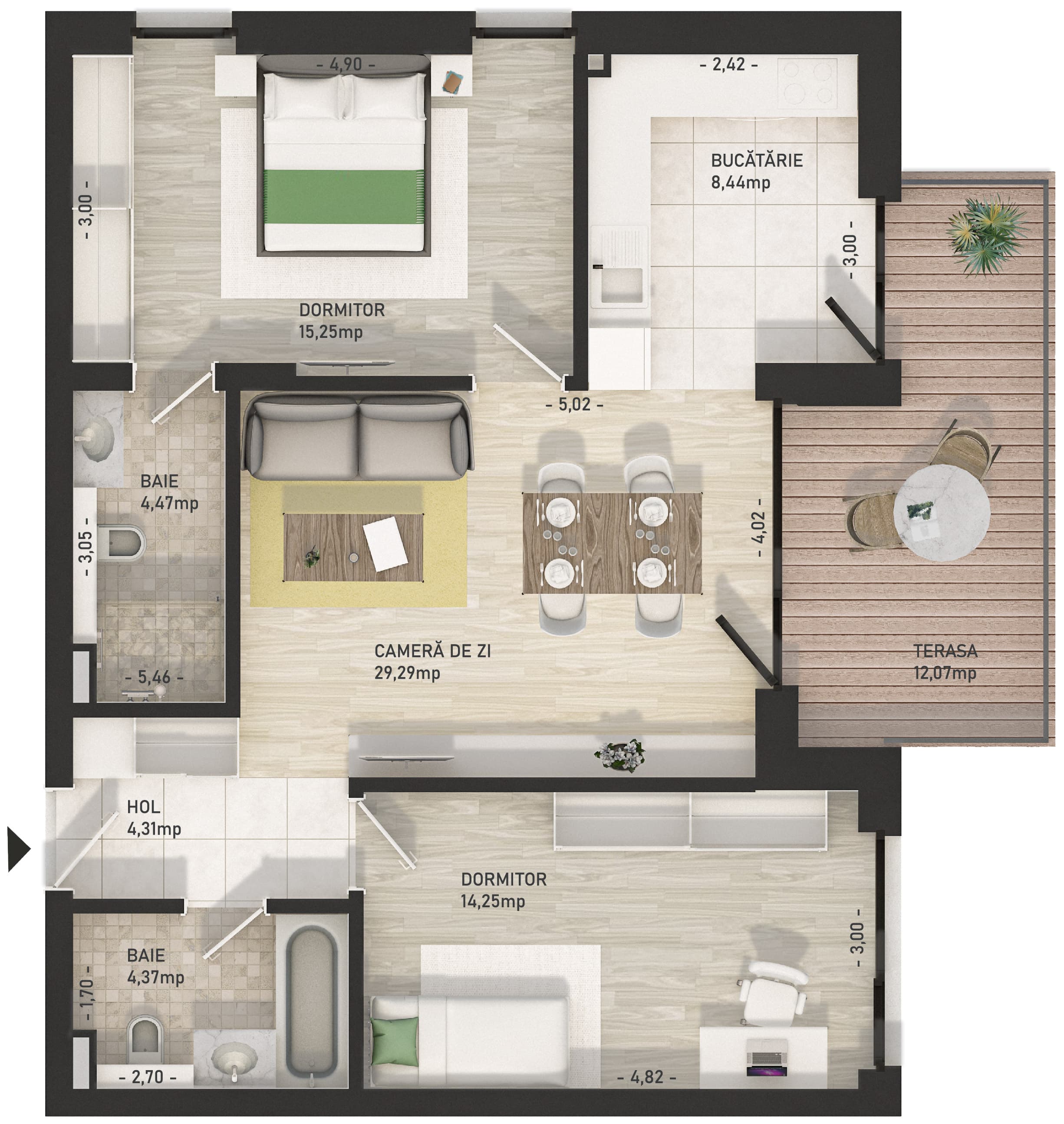 Apartament cu 3 camere Cluj Napoca